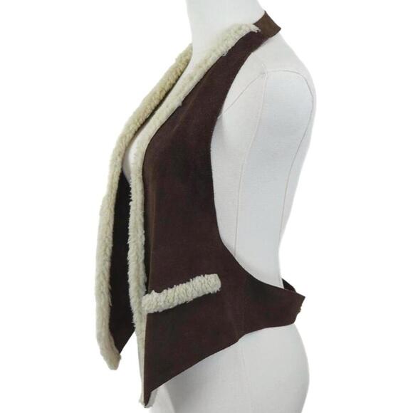 Danier Jackets & Blazers - Vintage Shearling Suede Vest Brown Sherpa OS